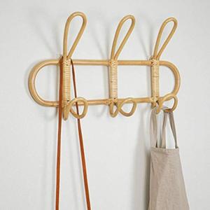 Tuklye Wall Hooks,Nature Rattan Garments Organizer Rack Clothes Hat Hanging Hook Rattan Hanger Kids Room Decor Hanger 15.7x7.9 Inch, Beige Tuklye Wall Hooks,Nature Rattan Garments Organizer Rack Clothes Hat Hanging Hook Rattan Hanger Kids Room Decor Hanger 15.7x7.9 Inch, Beige