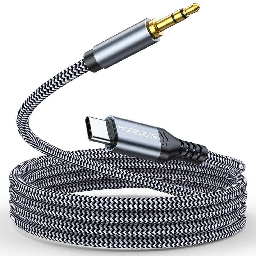 Aux to USB C, 6.6ft Aux Cord to USB C Compatible with iPhone 15/16, Galaxy S24/S23, iPad Pro, Pixel - Type C to 3.5mm Cord for Car, Headphones, Speakers Aux to USB C, 6.6ft Aux Cord to USB C Compatible with iPhone 15/16, Galaxy S24/S23, iPad Pro, Pixel - Type C to 3.5mm Cord for Car, Headphones, Speakers