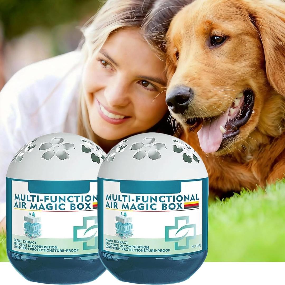 Air Magic Box, Indoor Air Purification Dust Removal Magic Box, Long-Lasting Air Freshener 120g for Home, Office, Bedroom, Pet Areas (2PCS)