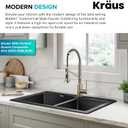 KRAUS Bolden Commercial Style 2-Function Single Handle Pull Down Kitchen Faucet in Spot-Free Antique Champagne Bronze, KPF-1610SFACB