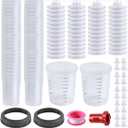 Disposable Paint Gun Cup, HVLP Paint Sprayer Gun Mixing Cups (6 Ounce)
