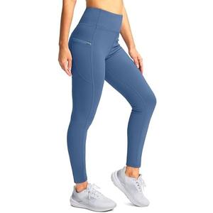 SANTINY Women's Fleece Lined Winter Leggings Water Resistant High Waisted Thermal Hiking Running Warm Pants Women Pockets S