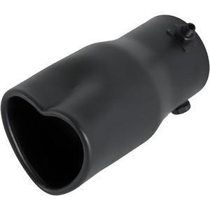 Car Exhaust Tip 2.5 inch Inlet, Universal Car Exhaust Pipe Modification Tail Throat Tail Pipe Stainless Steel Muffler Tip, Adjustable Heart Shaped Car Thickened Pipe (Straight, Matte Black)