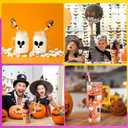 3 x 6PCS Halloween Straw Covers, Halloween Straws Toppers for Stanley 30&40 Oz Tumbler with Handle, 10mm Dust-Proof Ghost Straw Toppers Stanley Cup Accessories for Kids Girls