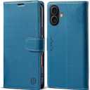 Wallet Case for iPhone 17 with Credit Card Holder,PU Leather Folio Flip Kickstand Protective Shockproof Cover for Apple 17 Phone Case (Blue, for iPhone 17-6.3'')