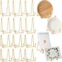 Mixweer 12 Pcs Book Stands for Display Metal Picture Frame Stand Book Plate Picture Holder Easels Photo Holder for Decorative Display(4.3 Inch, 6 Inch, Gold)