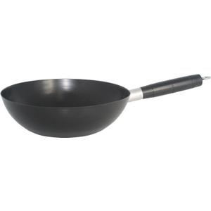 IMUSA 9.5in Carbon Steel Nonstick Wok with Cool Touch Handle, Black