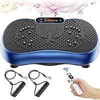 Vibration Plate Exercise Machine, 130 Levels Full Body Workout Vibrating Plate for Lymphatic Drainage Weight Loss, 450 Lbs Capacity Shake Fitness Platform with Resistance Bands Bluetooth for Women Men (Large) Vibration Plate Exercise Machine, 130 Levels Full Body Workout Vibrating Plate for Lymphatic Drainage Weight Loss, 450 Lbs Capacity Shake Fitness Platform with Resistance Bands Bluetooth for Women Men (Large)