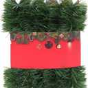 16.4ft Artificial Pine Garland, Green, Rectangular, Norfolk Pine Style, Christmas Decor for Outdoor Indoor