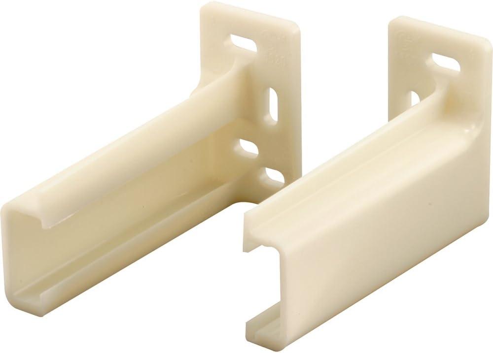 Prime-Line R 7265 Drawer Track Back Plate, 3/8 In. x 1 In., Plastic, Off-White (6 Count)