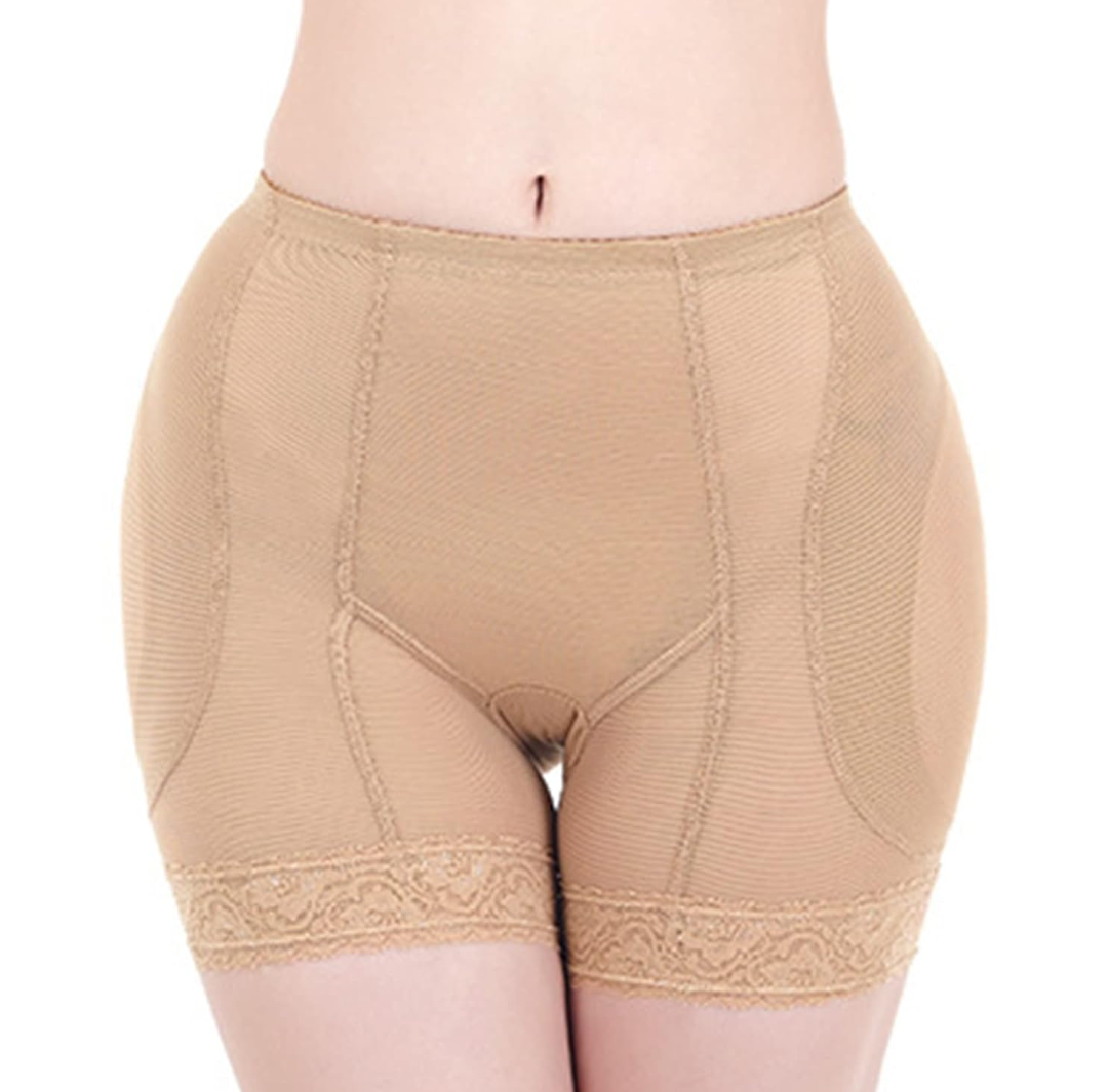 Lu's Chic Women's Butt Lifter Shapewear Shorts Hip Enhancer Body Shaper Panties Mesh Boyshorts, Size S