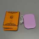 Gospire Ultra-Slim Lighted Travel Makeup Mirror with Lights and Magnification, Rechargeable 3X Magnifying Mirror with 3 Light Colors & Adjustable Brightness, LED Compact Mirror for Purses - Purple