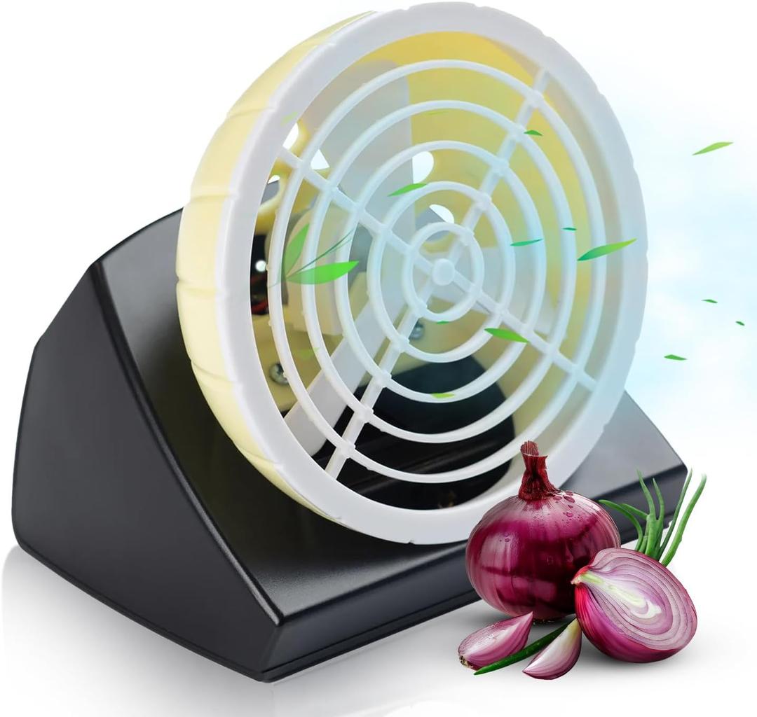 2 x Fanion Cordless Kitchen Prep Fan - Portable for Cutting Onions Without Tears - Cute Onion-Shaped Fanion for Comfortable Cooking & Meal Preparation - Portable and Battery Operated (Sweet)