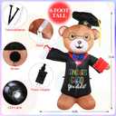 Junkin 6 ft Graduation Inflatable Bear Decoration with Cap and Gown Diploma Graduation Outdoor Holiday Yard Decorations Pre Lit LED Lights Blow up Outdoor Indoor Garden Lawn Party Photo Booth Prop