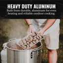 GasOne 100Qt Aluminum Stock Pot with Strainer and Lid – Large Deep Fryer Pot with Basket for Boiling, Frying Turkey, Seafood, Crawfish – Food-Grade Aluminum Large Cooking Pot with Sturdy Handles, 100 Quarts