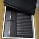 Corner Bread Box for Kitchen Countertop Bamboo Two Layer Large Capacity Bread Storage Bin Vintage Storage for Homemade Bread (Black)