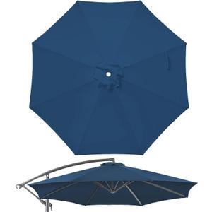 10ft Patio Umbrella Replacement Canopy for 8 ribs, Fits Hanging Offset Cantilever Market Outdoor Patio ShadesCanopy Only (Navy Blue)