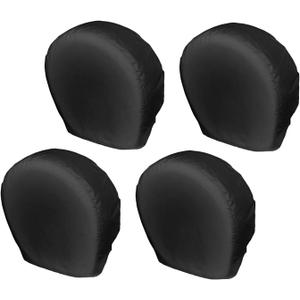 Explore Land Tire Covers 4 Pack - Tough Wheel Protector for Truck, SUV, Trailer, Camper, RV Universal Fits Tire Diameters 35''-38.75'', Black