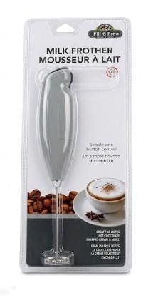 Battery Operated Handheld Milk Frother, 1 Pack Gray