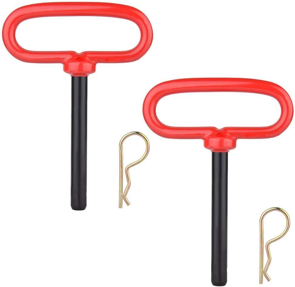 3/4 inch Red Handle Hitch Pin Trailer Towing Hitch Pin and Clip Tractor Pins ,3/4 * 6-1/2 inch