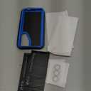 for Samsung Galaxy S25 Plus Case, Military Grade 3 in 1 Heavy Duty Shockproof/Drop Proof/Dust Proof Case with 2Pcs Tempered Glass Screen Protector & 1PcsCamera Lens Protector (Navy Blue)