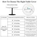 Round Outdoor Tablecloth with Umbrella Hole, Zippered Fitted Waterproof Tablecover with Elastic Edge Fits 45"-48" Round Tables for Patio Picnic Garden Camping Party, Patchwork Pattern