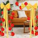 Gueevin Pasta Party Decorations Kit DIY Spaghetti Birthday Decorations Include 6 Pcs Bubble Cotton Bows 82 ft Crepe Paper Roll 2 Vine 20 Balloons Italian Themed Decor for Pasta Birthday Party Supplies