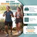 Ankle Brace for Women & Men - Compression Socks 20-30mmHg, Achilles Tendonitis, Plantar Fasciitis Relief, Sprained Ankle, Heel Spurs, Foot Swelling & Fatigue, Arch Support (1 Pair) (Gray, L)