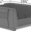 Akro-Mils 30289 Super-Size AkroBins Plastic Storage Bins, Space-Saving Stackable Bins for Garage, Classroom, Warehouse Organization, 24" L x 18" W x 12" H, Grey, 1-Pack