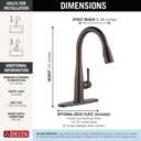 Delta Essa Touchless Kitchen Faucet with Touch Technology, Oil Rubbed Bronze Kitchen Sink Faucet with Pull Down Sprayer, Single Hole, Venetian Bronze 9113TL-RB-DST