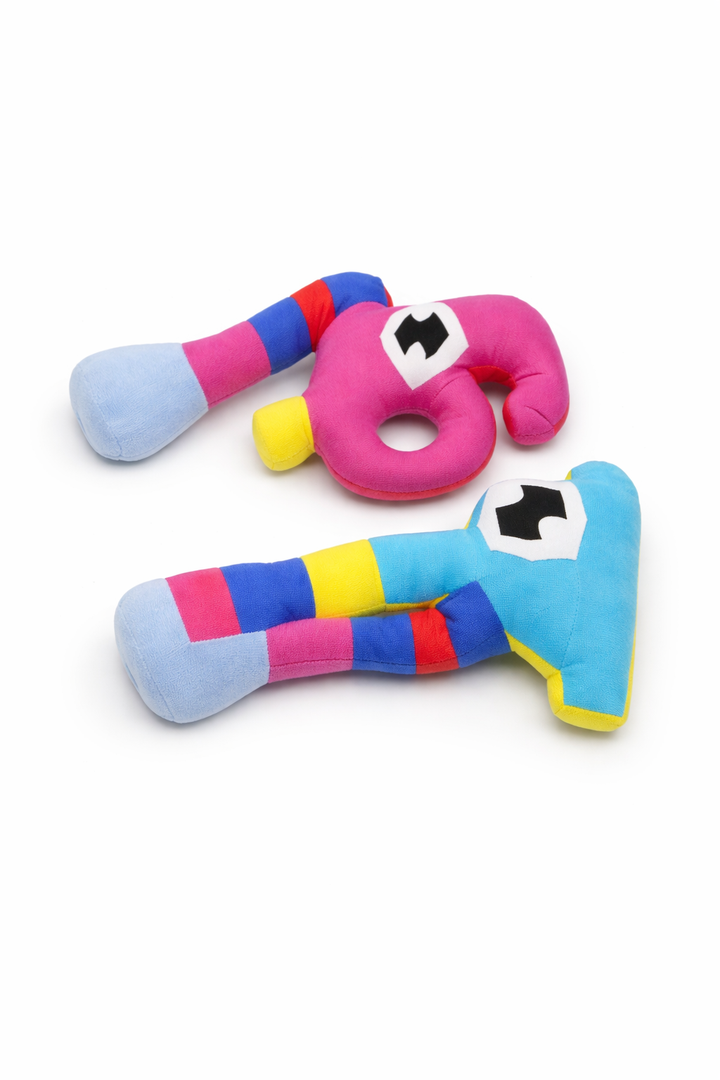 67 Plush Toy 10 Inches Soft Stuffed Number Character Inspired by Steal A Brainrot – Cute Blue Pixel-Style Plushie for Kids and Collectors (A-Number-67)