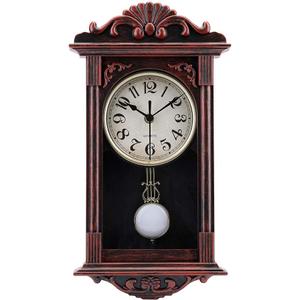 jomparis Pendulum Wall Clock Gifts for Dad,Dad Gifts for Christmas Retro Quartz Decorative Battery Operated Wall Clock for Living Room, Office, Home Decor(16 Inch, Bronze)