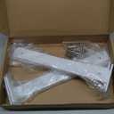 4 Pack - 4 inch White Hidden L Shelf Bracket (1/5 Inch Thicked) Iron Floating Shelf Brackets Rustic Industrial Metal Brackets for Shelf Support