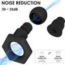 2 x Ear Plugs for Sleeping Noise Cancelling,Reusable Silicone Earplugs with Carrying Case,Ear Plugs for Noise Reduction for Sleep,Noise Sensitivity,Travel,Focus - 5 Pairs Ear Tips in S/M/L (1 Count (Pack of 2))