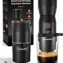 Portable Electric Espresso Maker, Mini Camping Coffee Maker for Travel, Pocket Sized Espresso Machine for NS Capsules, 160ML Large Water Tank, Fast Brewing with Hot Water, Travel/Camping/Office