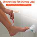 Shower Step - Shower Foot Rest for Shaving Legs, No-Hole Design, Strong Suction Cup, Non-Slip Bathroom Foot Pedal for Inside Shower Shaving Leg