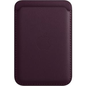 Apple Leather Wallet with MagSafe (for iPhone) - Now with Find My Support - Dark Cherry