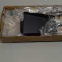 FEED GARDEN Fireplace Tools Set 5 Pieces, 30 Inch Modern Wrought Iron Outdoor Fireplace Accessories Set Long Holder Indoor with Poker, Tongs, Shovel, Brush, Base Black