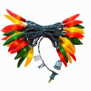 35 LED Red Green and Yellow Chili Pepper Christmas Lights, 18 Ft Green Wire House Decorative Lighting String, for Indoor and Outdoor Party, Kitchen, Living Room, Garden, Patio.