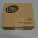 1 Pack Gold Door Handle, Entry Door Handles with Keys in Satin Brass Finish, Keyed Alike Interior Door Levers for Living or Bedroom, Wave Style Lever for Right Hand