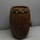 Wooden Barrel Shaped Vintage Decorative Wine Storage Rack