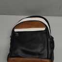 CLUCI Sling Bag for Women Leather Women's Backpack Small Convertible Backpack Purse Crossbody Bag for Travel (0-5 Black With Brown)