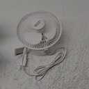 Comfort Zone Portable Clip on Fan with Fully Adjustable Tilt, Electric, 6 inch, Quiet, Indoor, 2 Speed, Mini Desk Fan, Table Fan, Airflow 6.53 ft/sec, Ideal for Home, Bedroom, Dorm & Office, CZ6C (White)