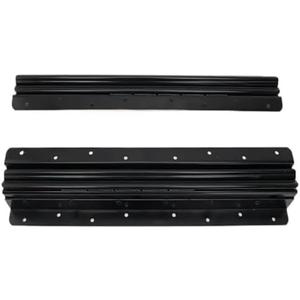 Drawer Rolling Bearing Slip Rail Undermount Heavy Duty Drawer Slides Full Extension Bottom Mounted Hidden Under Ball Bearing Metal Rails Track Guide 1 Pair(Black,16 Inch(400-900mm))