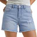 luvamia Jean Shorts for Women Summer High Waisted Stretchy Denim Shorts Casual Ripped Cut Off Jorts Country Concert Outfit Size 2XL