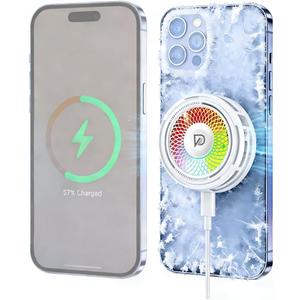 Doge&Vollar 25W Qi2 Certified Magnetic Charger with Cooling System - Phone Cooler for Gaming, Magsafe Charger for iPhone 17/16/15/14/13/12 Series