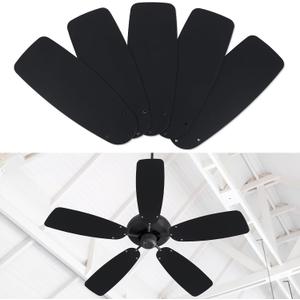 5 Pack Replacement Fan Blades for 42" Ceiling Fan Waterproof Blades Replacement for Broken Substitution Replacing Summer(Black)