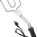 Electric Charcoal Starter, Premium500W Double-Ring BBQ Grill Igniter, Double-Ring Design with Longer, Angled Handle Quickly and Easily Ignite Without The Need for Ignition Fluid or Matches