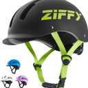 ZIFFY Kids/Toddler Bike Helmet, Adjustable, Lightweight, Safety Certified Scooter Helmet for Boys & Girls with Washable Inner Lining, 2 Sizes, 4 Colors  Fits Toddlers to Youth by Jova (Small, Black)