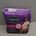 Depend Night Defense Adult Diapers, Incontinence & Postpartum Bladder Leak Underwear for Women, Disposable, Overnight, Large, Blush, 14 Count
